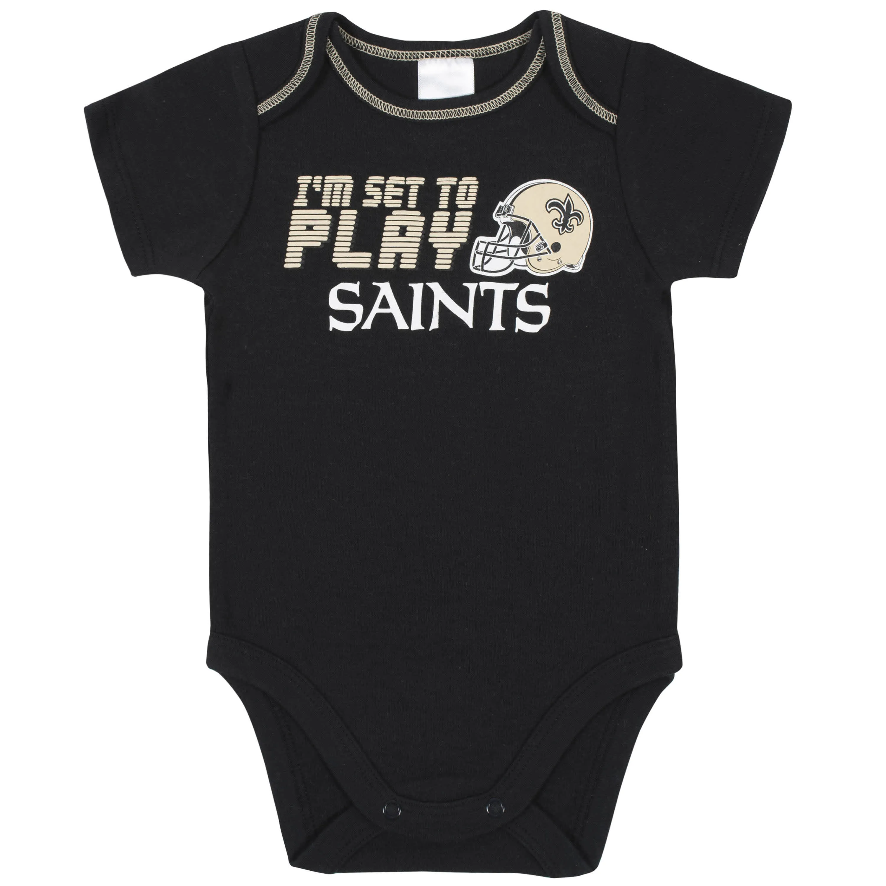 Saints Baby Boys 3-Piece Bodysuit, Sleep 'N Play, and Cap Set