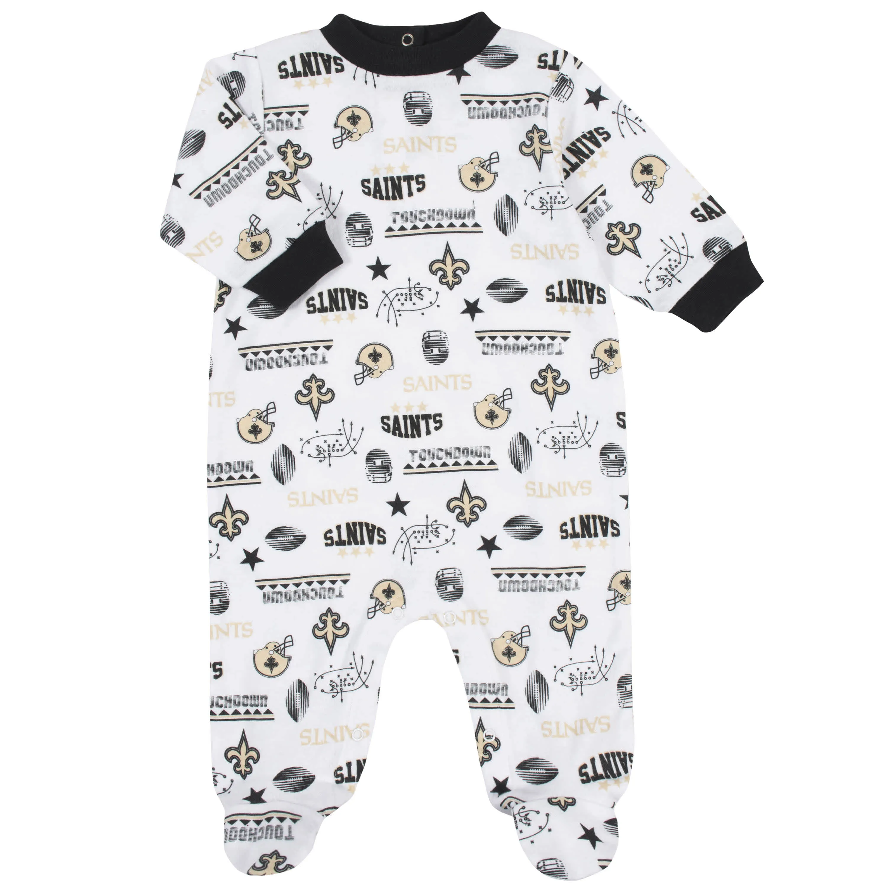 Saints Baby Boys 3-Piece Bodysuit, Sleep 'N Play, and Cap Set