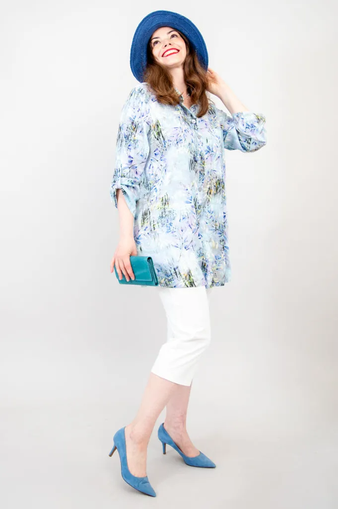 Serene Tunic, Blue Zest, Linen Bamboo