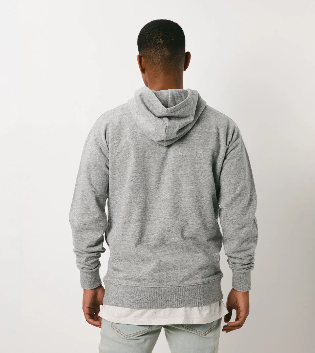 Services Rugger Hood Sweat Grey Marle - Sale