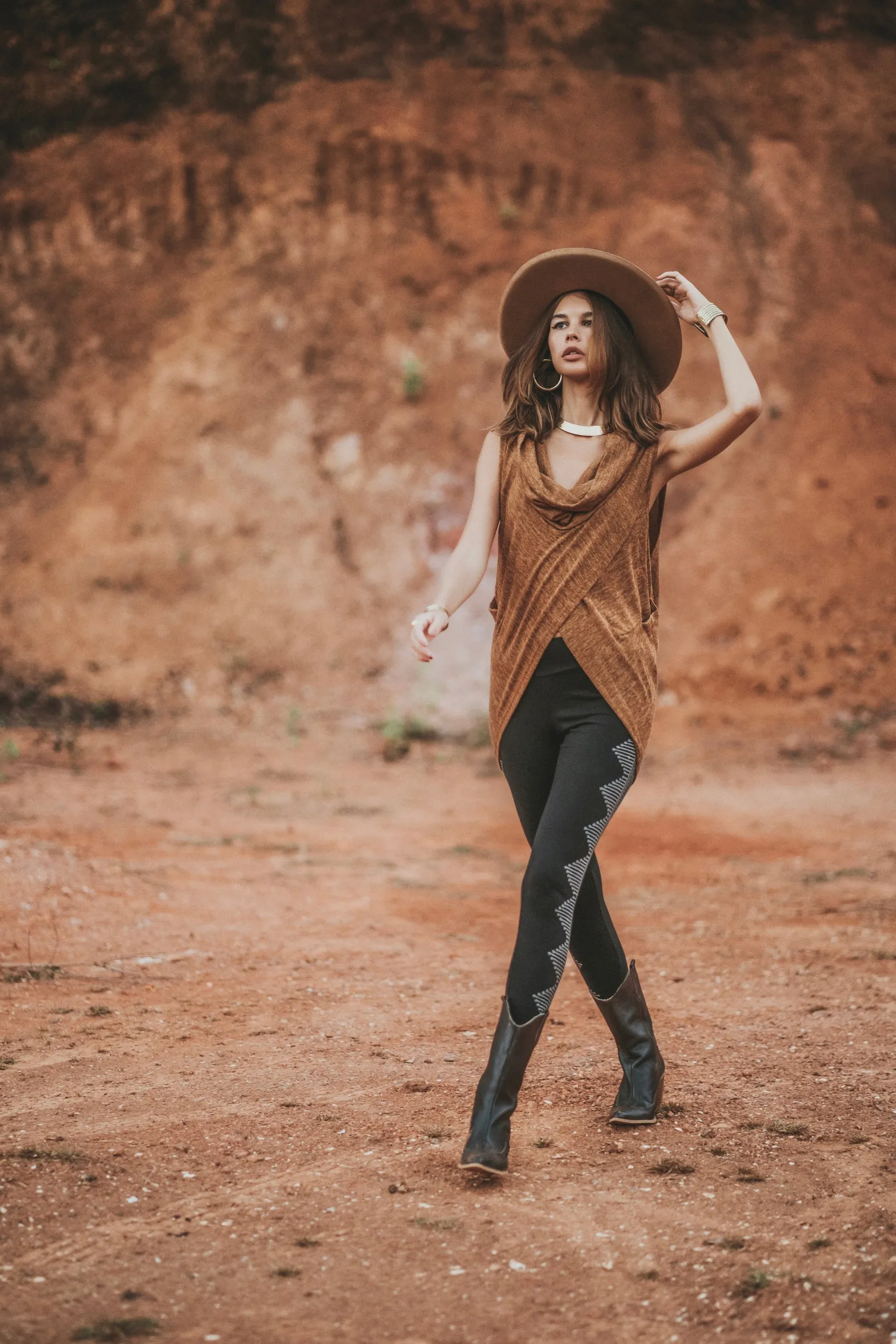 Sleeveless Pullover Tunic Myriah Caramel