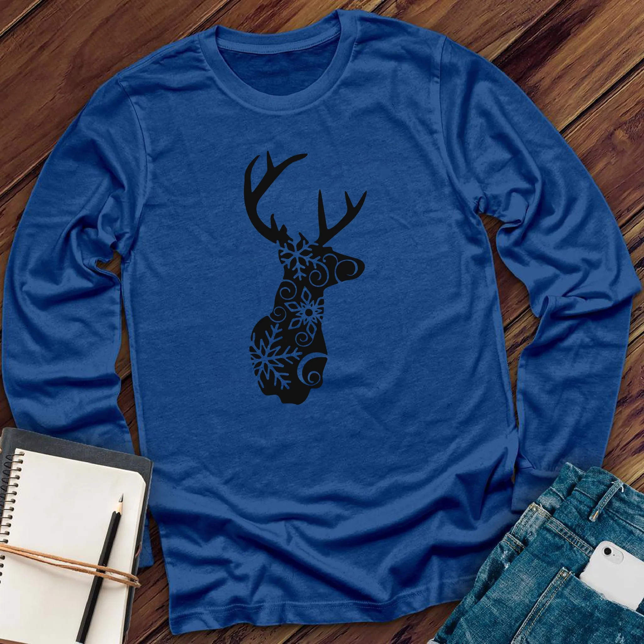 Snowflake Reindeer Long Sleeve