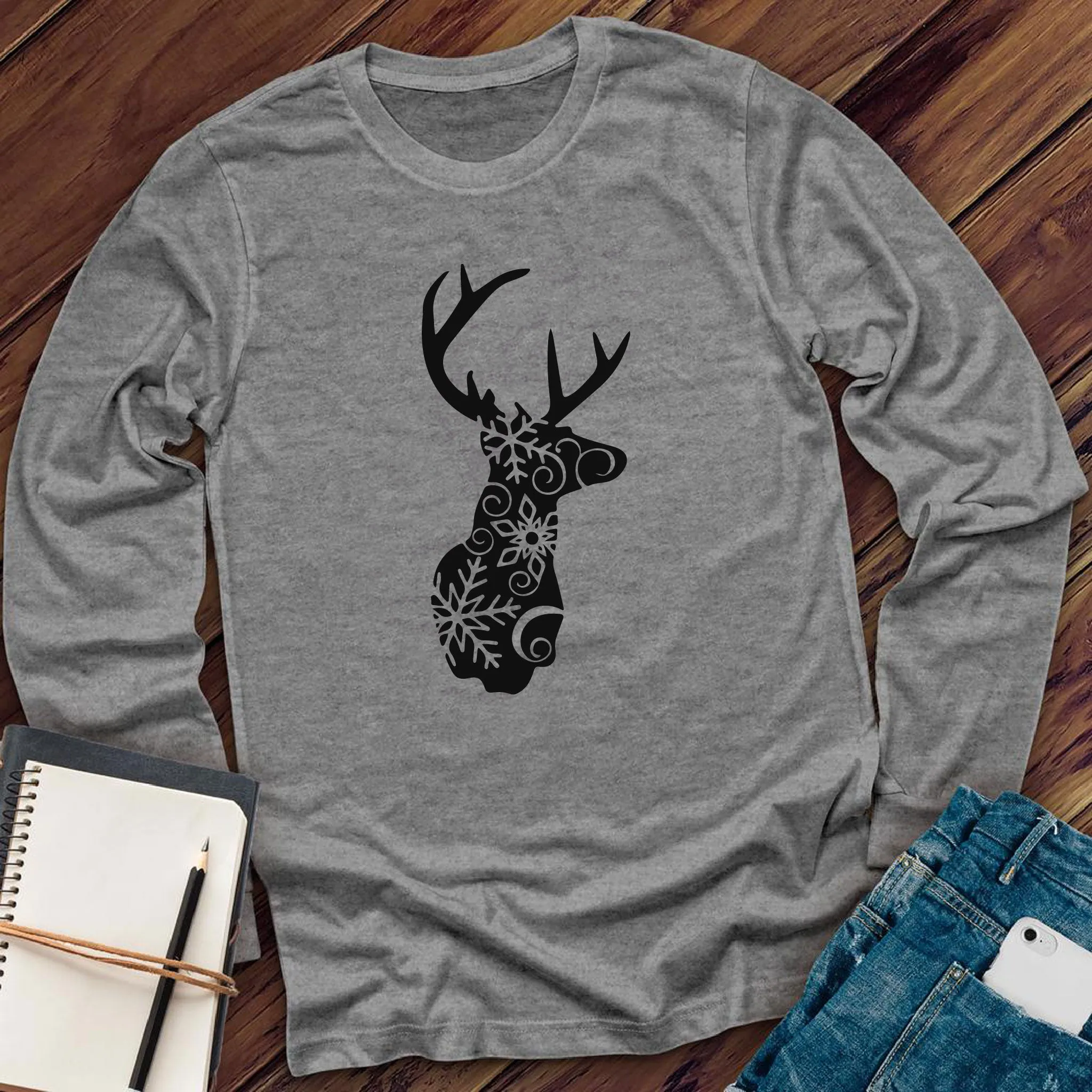 Snowflake Reindeer Long Sleeve