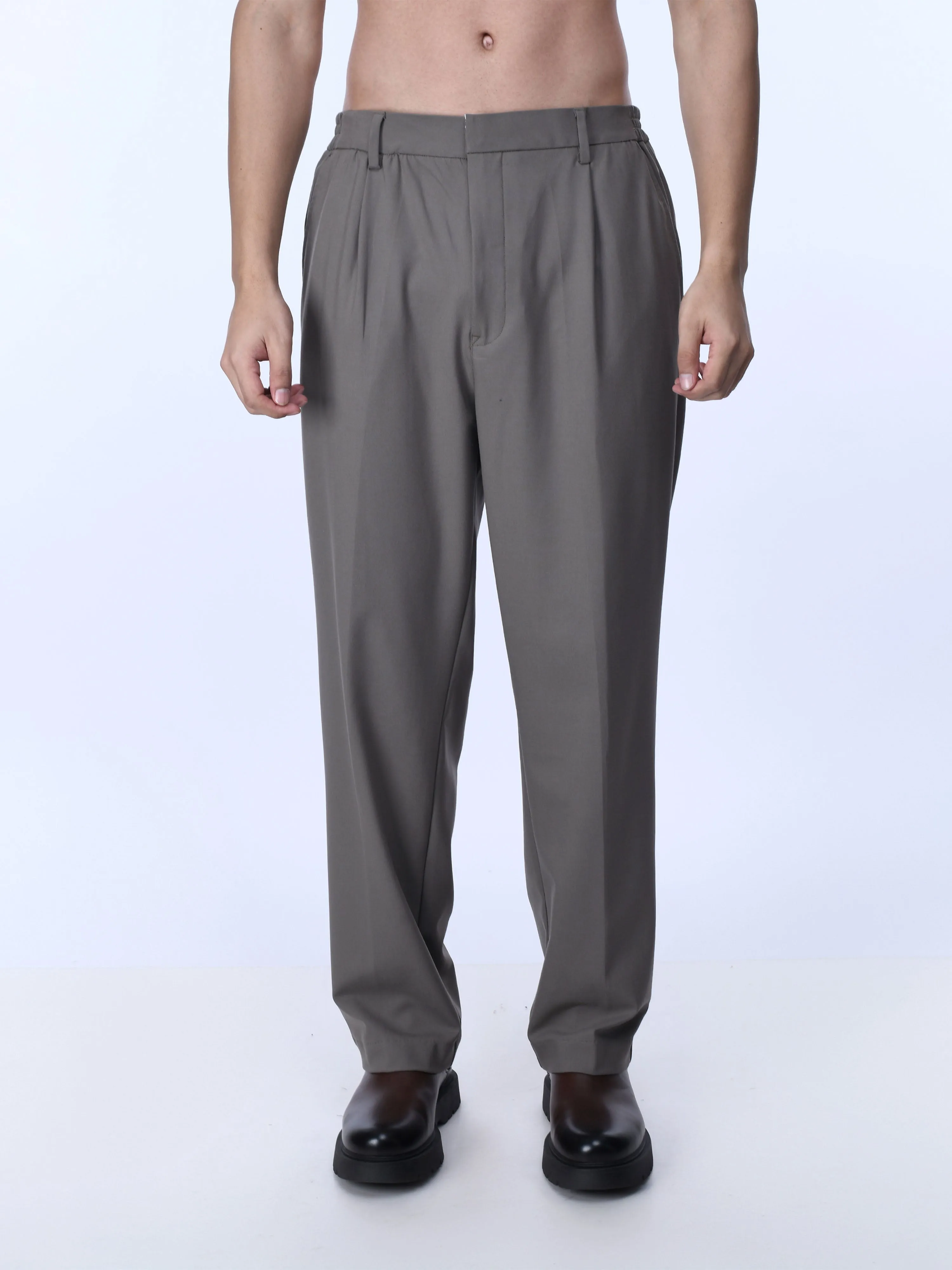 Soft Miracle Beige Relaxed Trousers