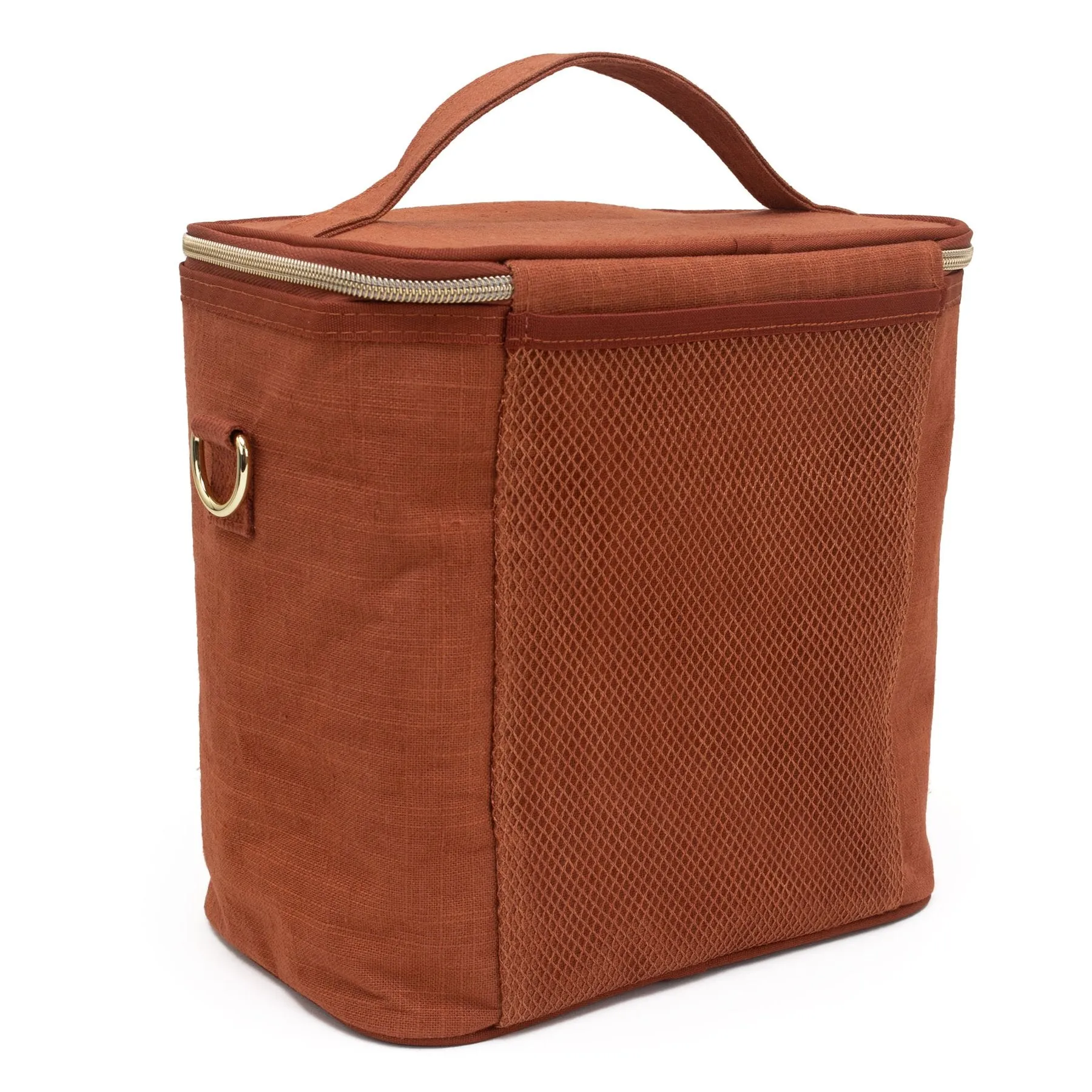 SoYoung Linen Poche Insulated Bag - Rust