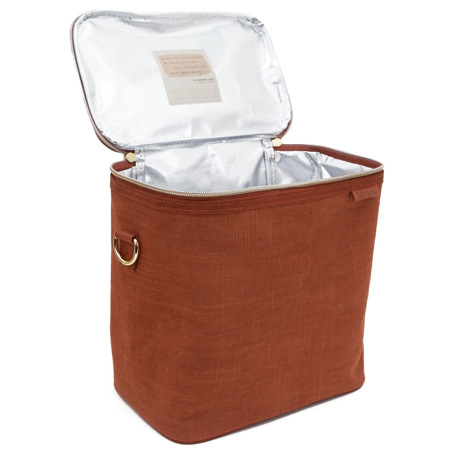 SoYoung Linen Poche Insulated Bag - Rust