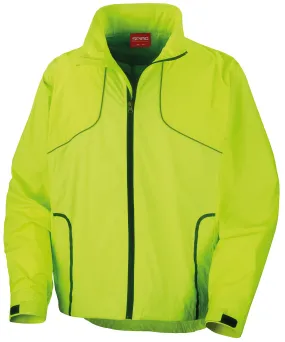 Spiro Crosslite trail and track jacket | Neon Lime