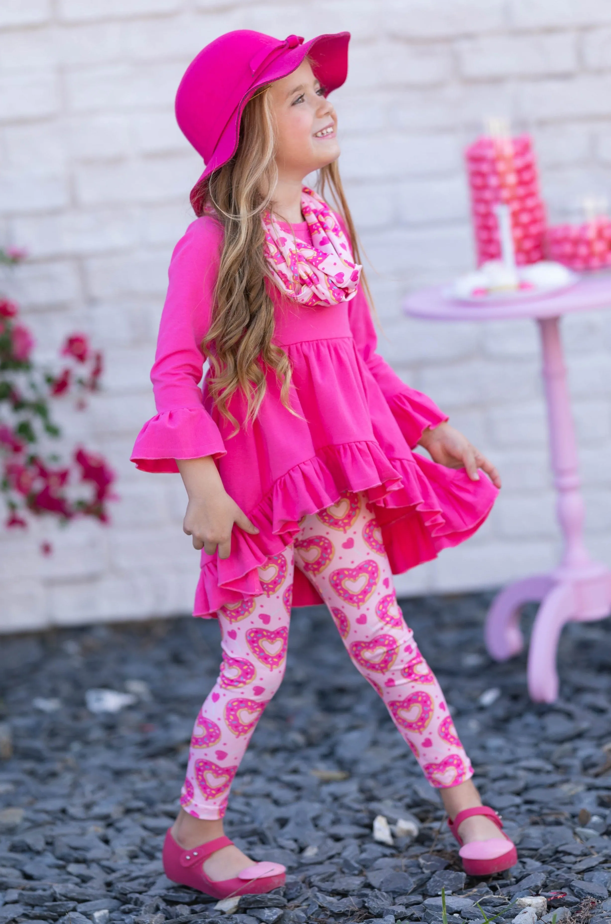 Sprinkle Love Everywhere Tunic, Scarf, and Legging Set