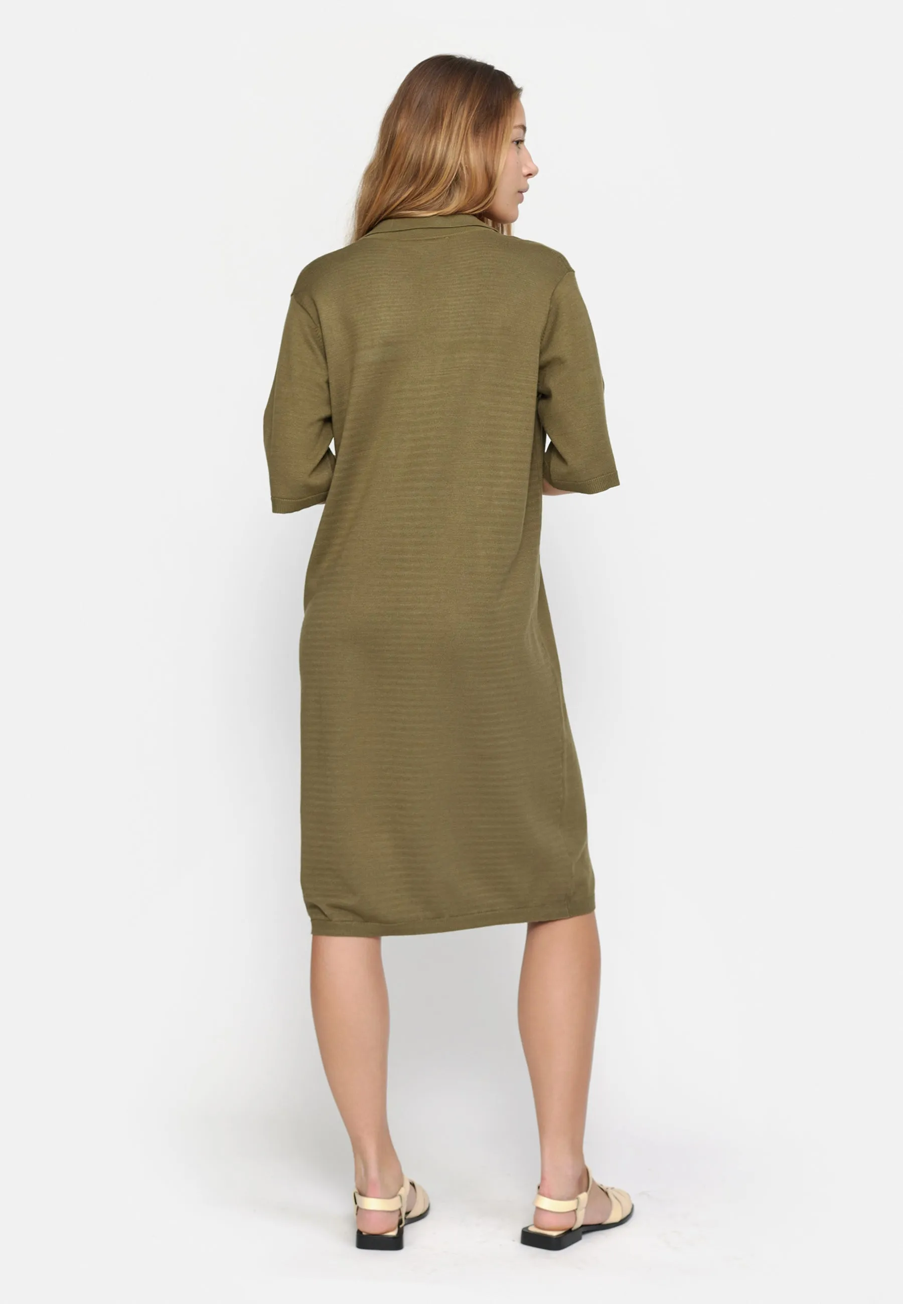 SRLea SS Polo Knit Dress - Martini Olive