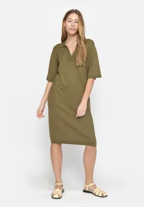 SRLea SS Polo Knit Dress - Martini Olive