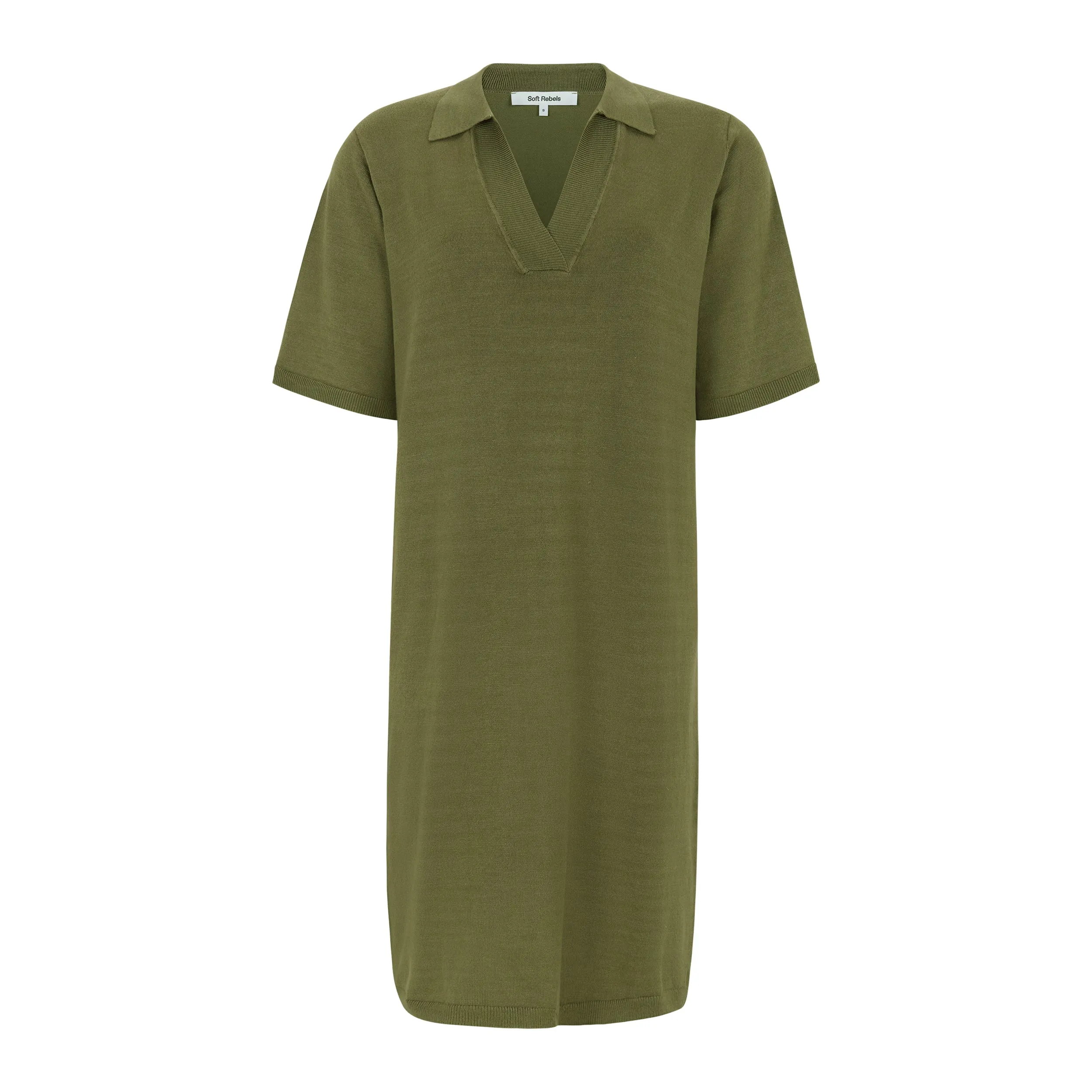 SRLea SS Polo Knit Dress - Martini Olive