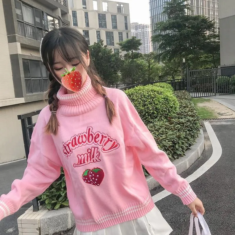 Strawberry Milk Knit Sweater