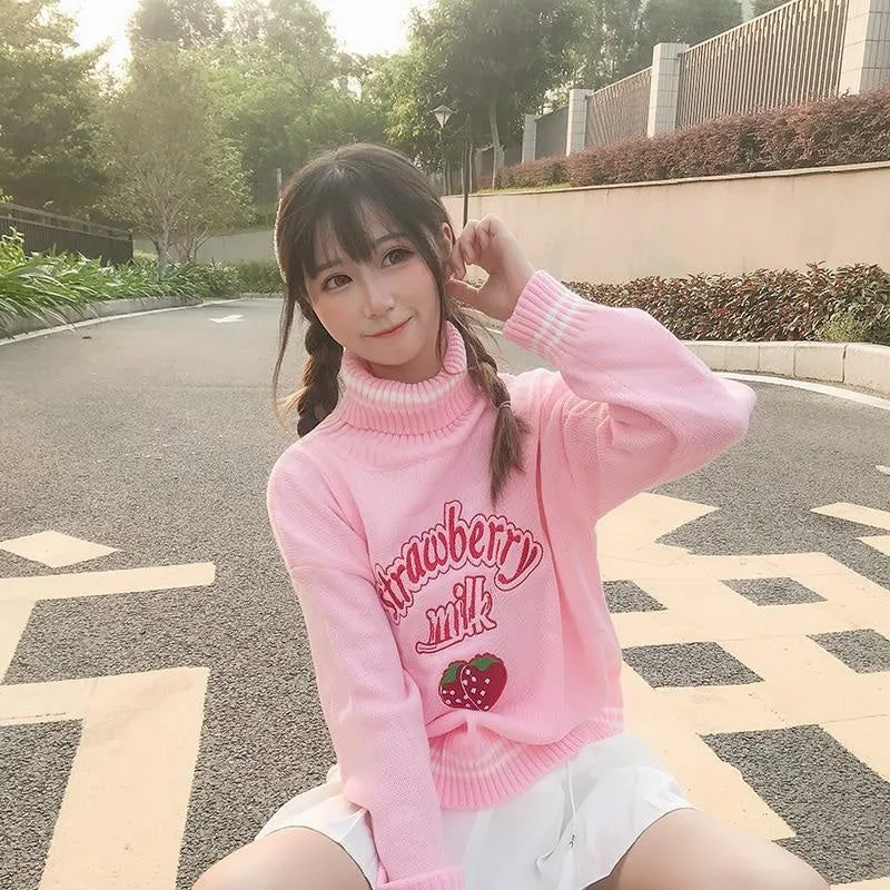 Strawberry Milk Knit Sweater