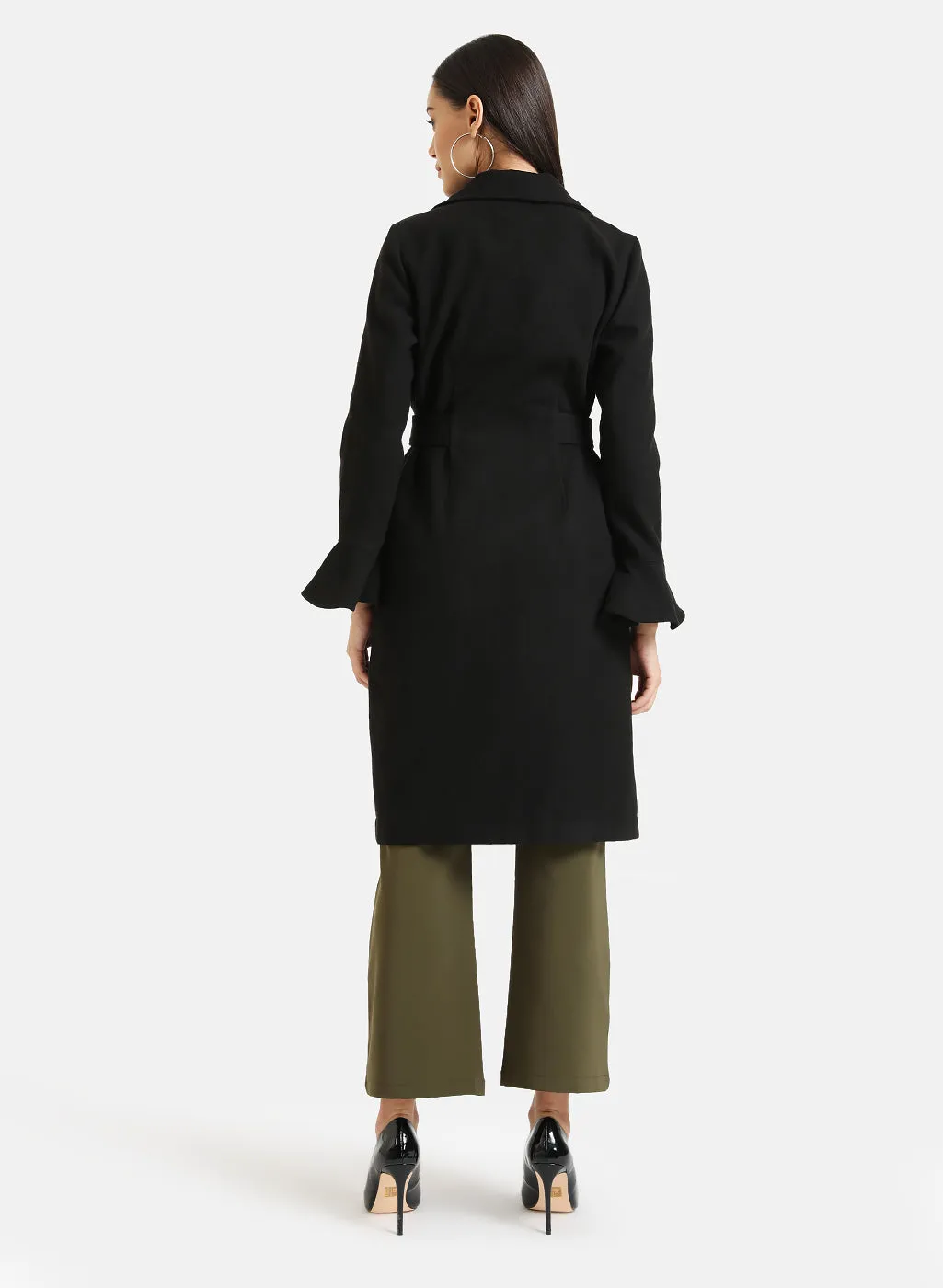 Tab Detailed Long Overcoat