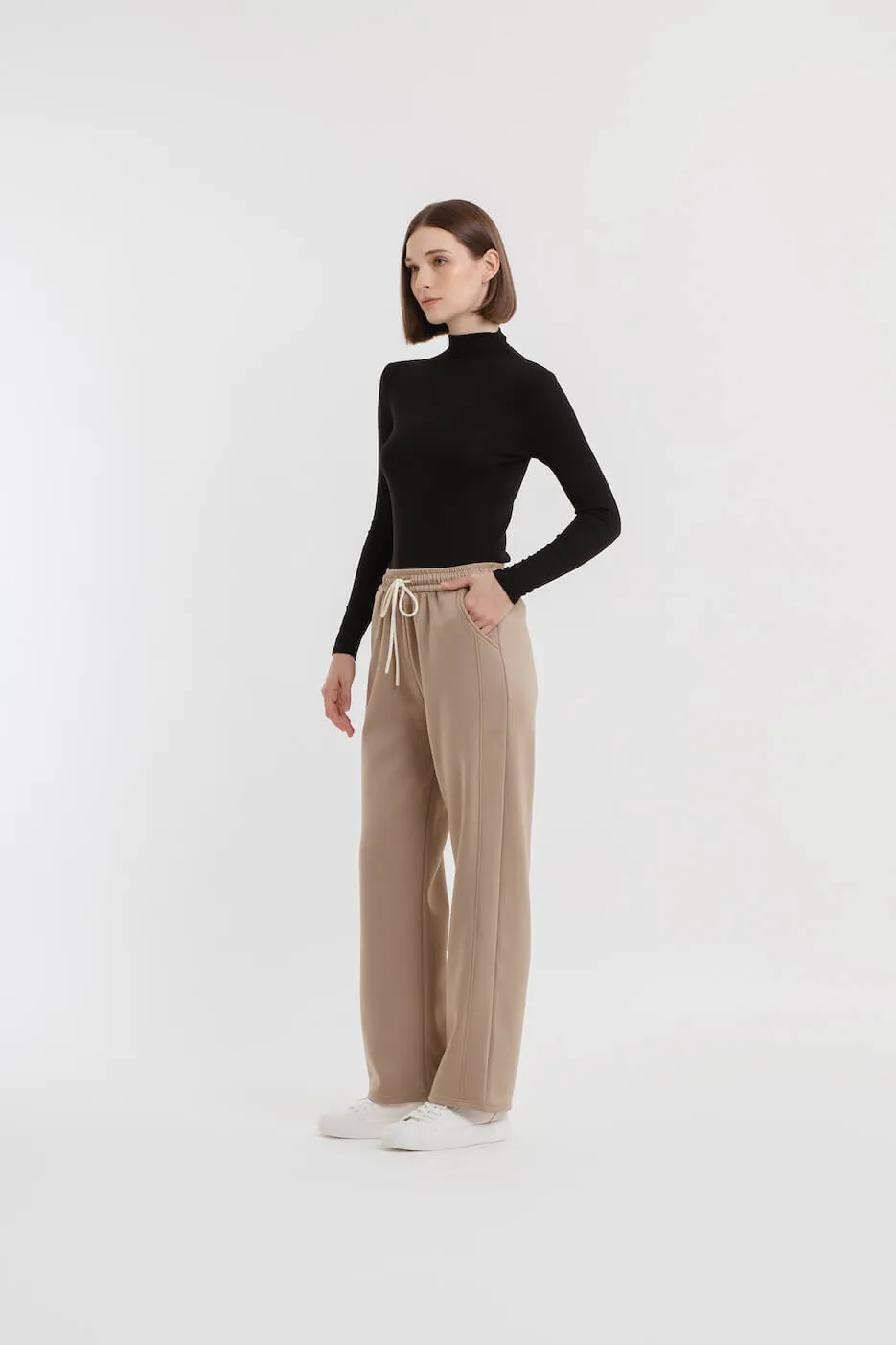 Taupe Bamboo Lyocell Winter Pants