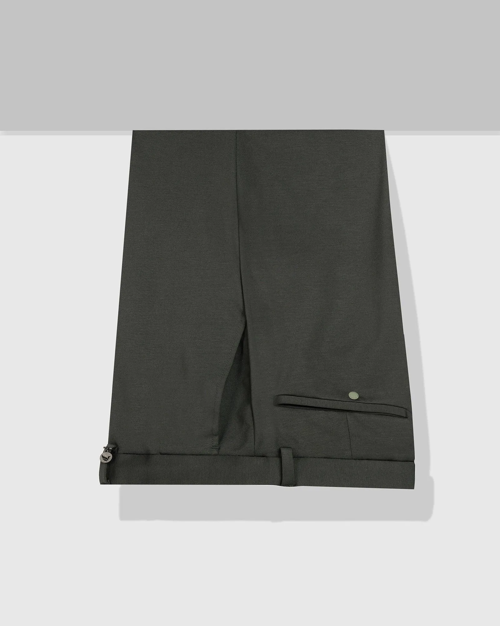 TechPro Slim Fit B-91 Formal Green Solid Trouser - Explorer