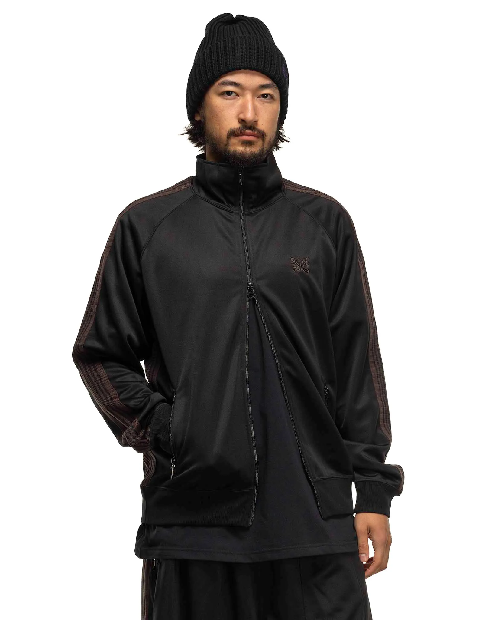 Track Jacket - Poly Smooth Dark Black