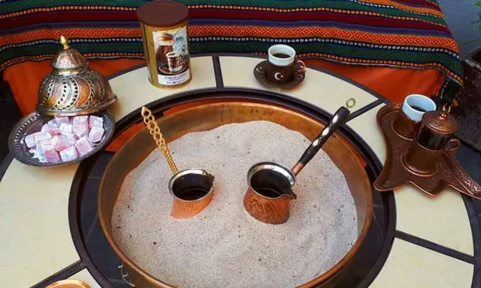 Traditional Turkish Coffee Making on Sand for Two at Turkish Spirit