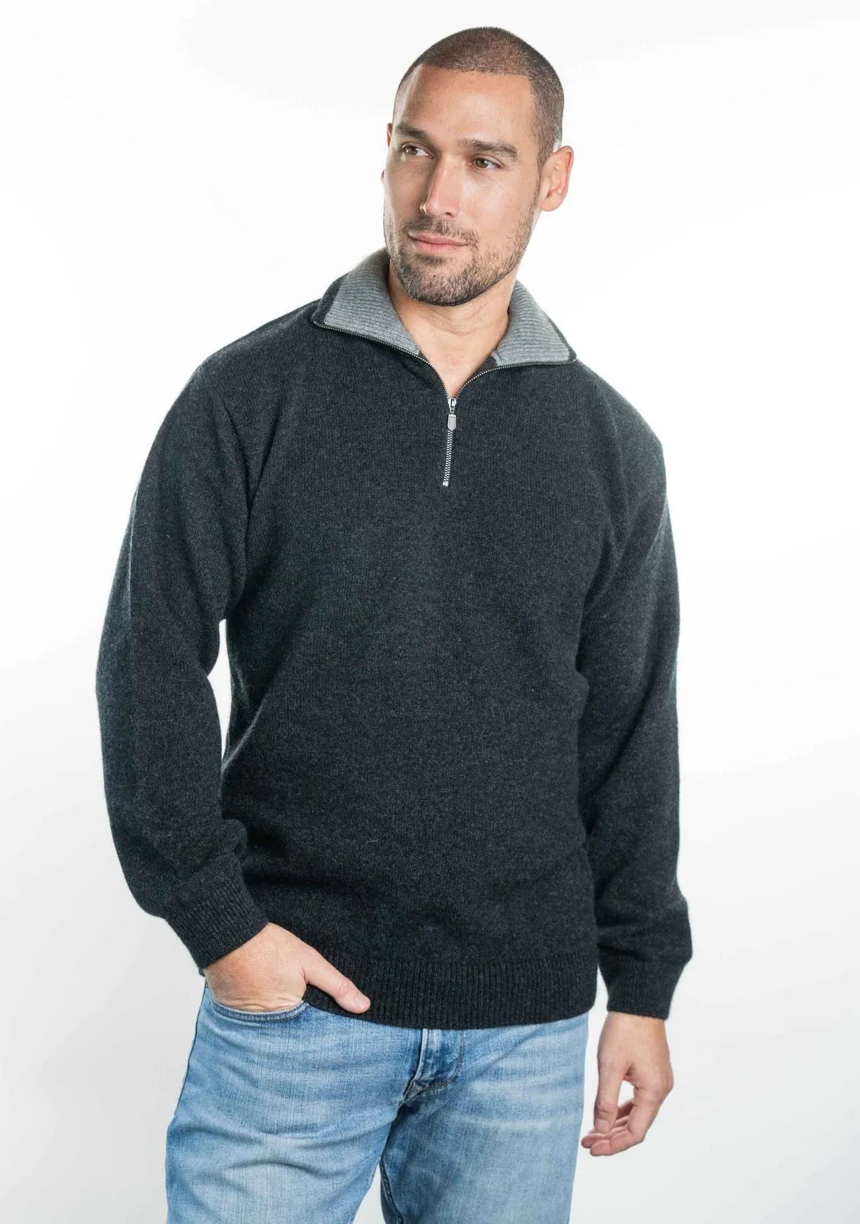 Trilogy Zip Collar Jumper