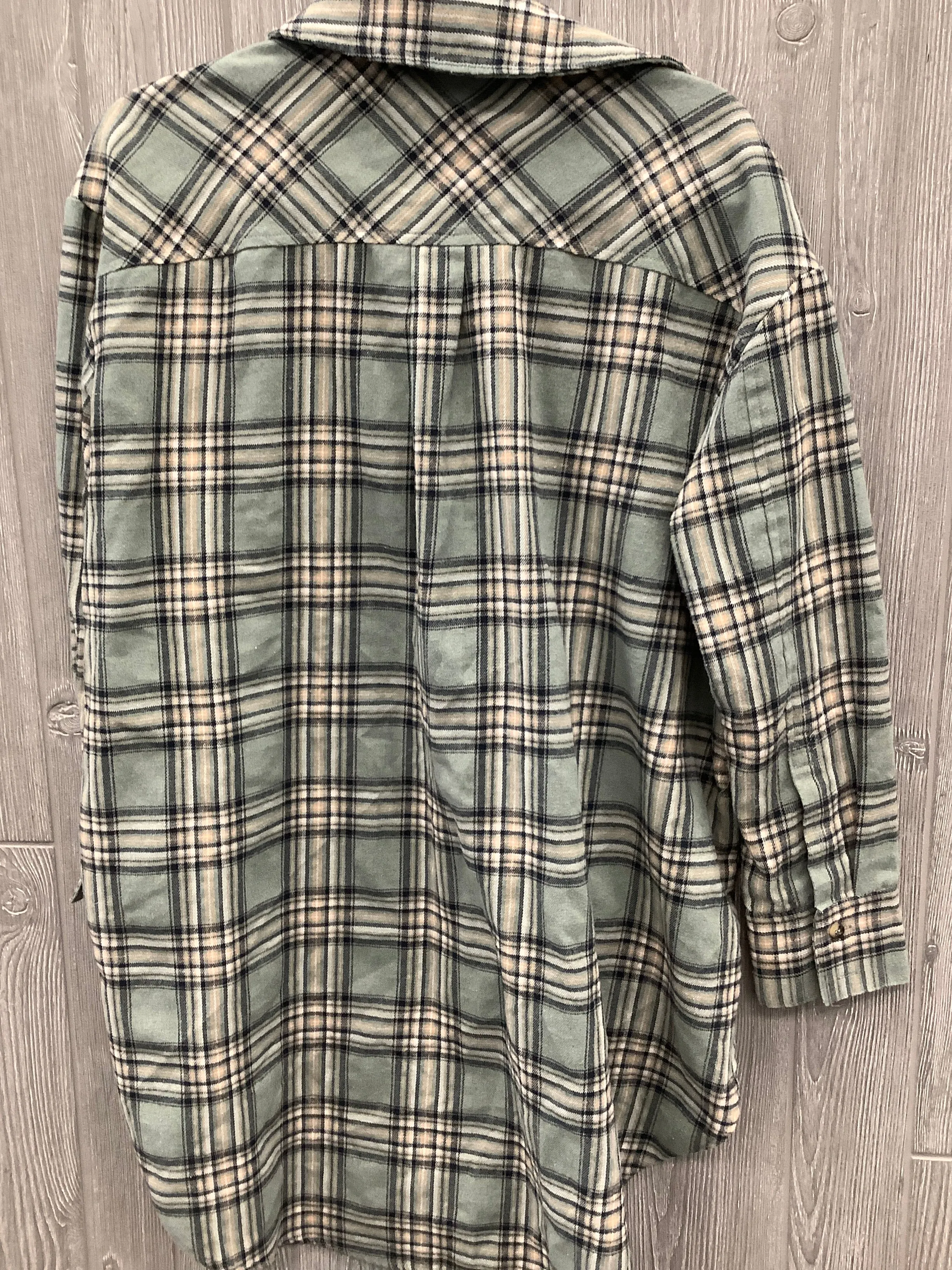 Tunic Long Sleeve By Entro In Green, Size: M