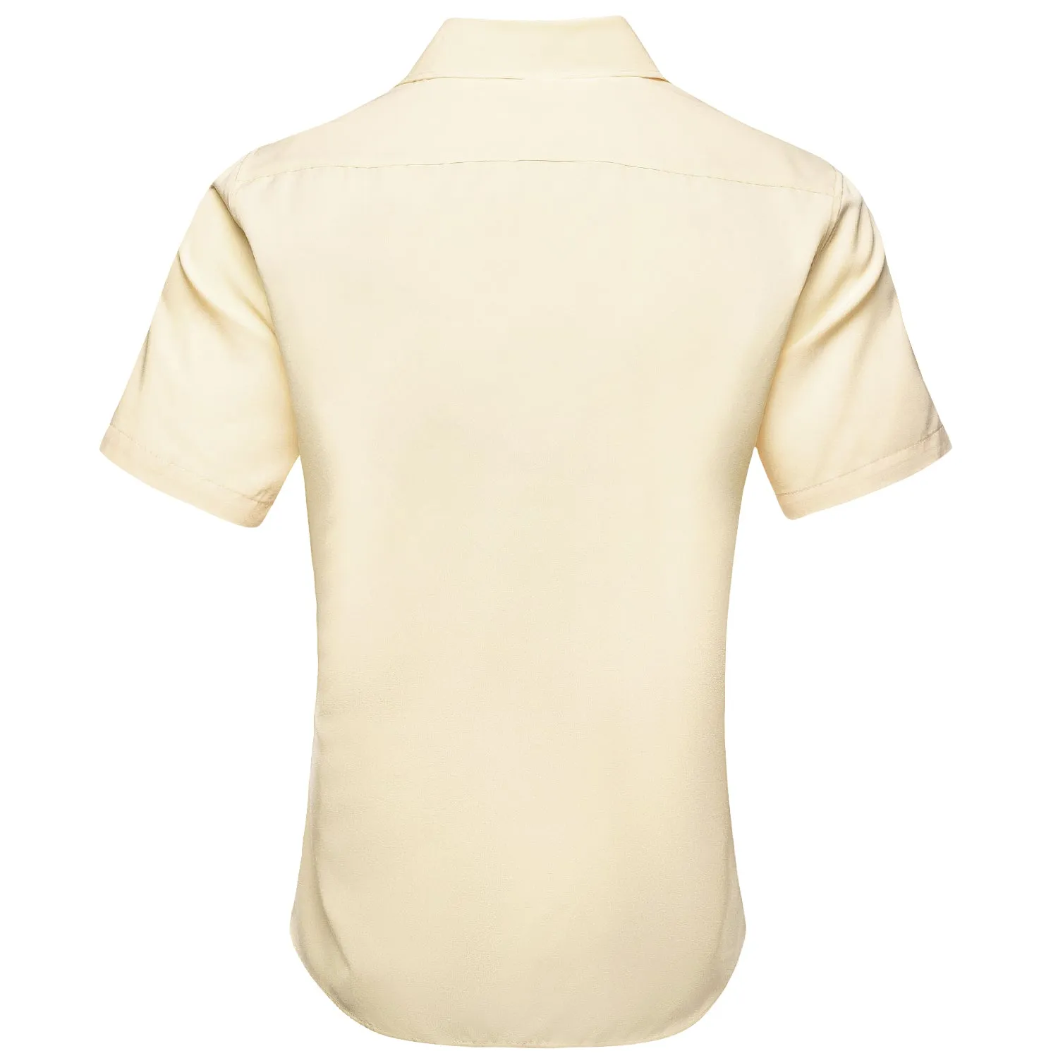 Vanilla Solid Men's Short Sleeve Shirt