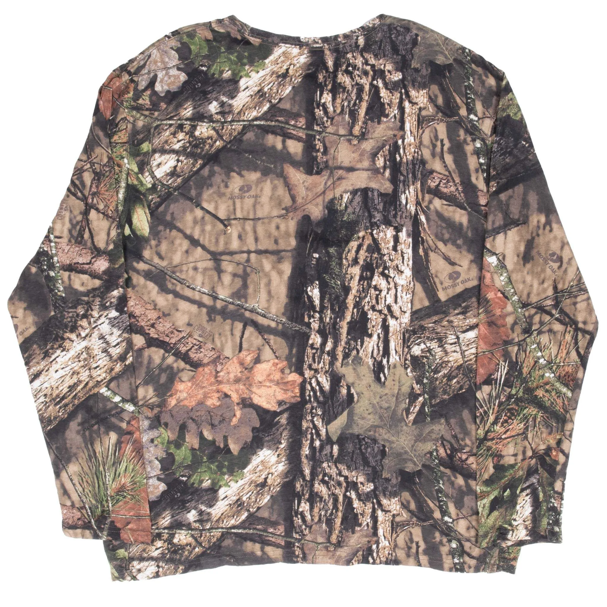 VINTAGE HUNTING MOSSY OAK BREAK UP COUNTRY CAMO LONG SLEEVE TEE SHIRT LARGE