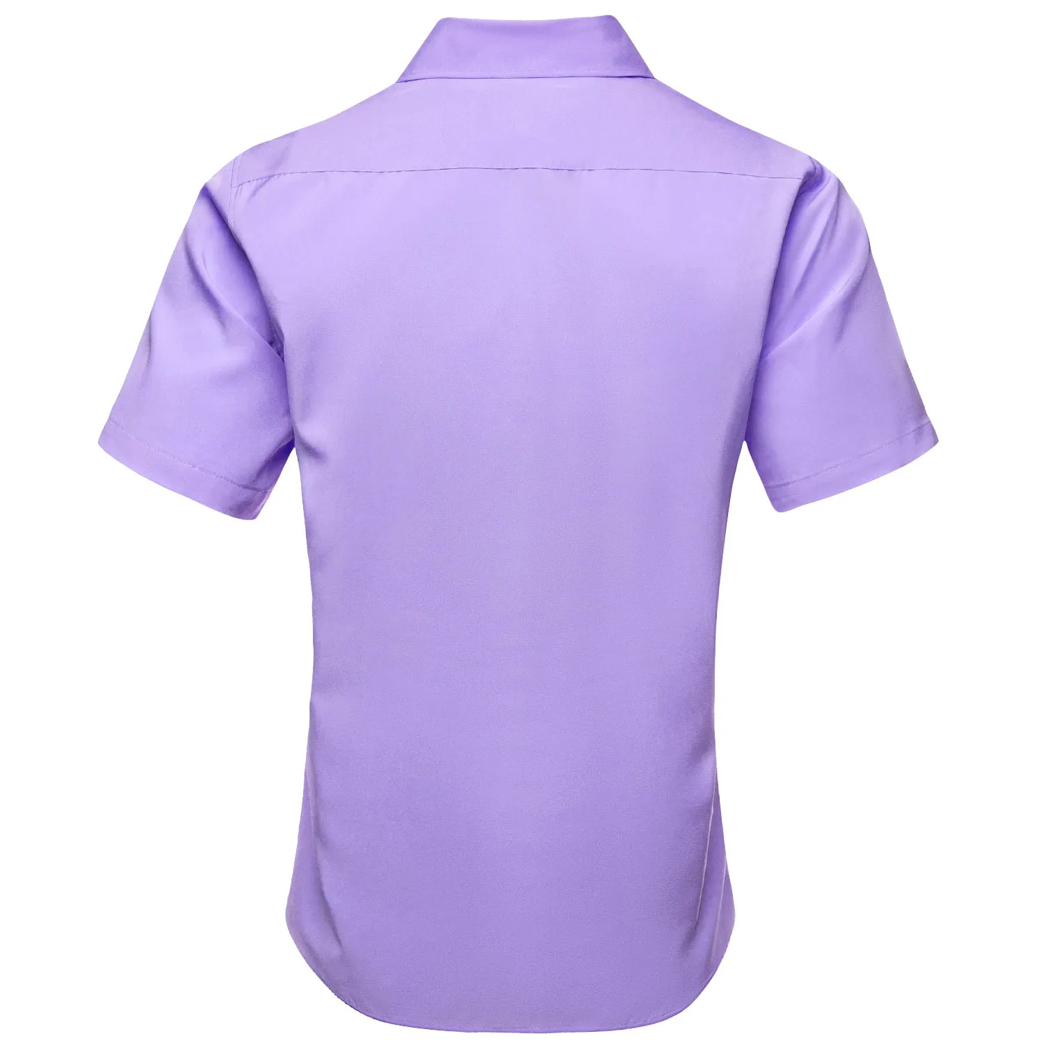 Violet Purple Solid Men's Short Sleeve Shirt