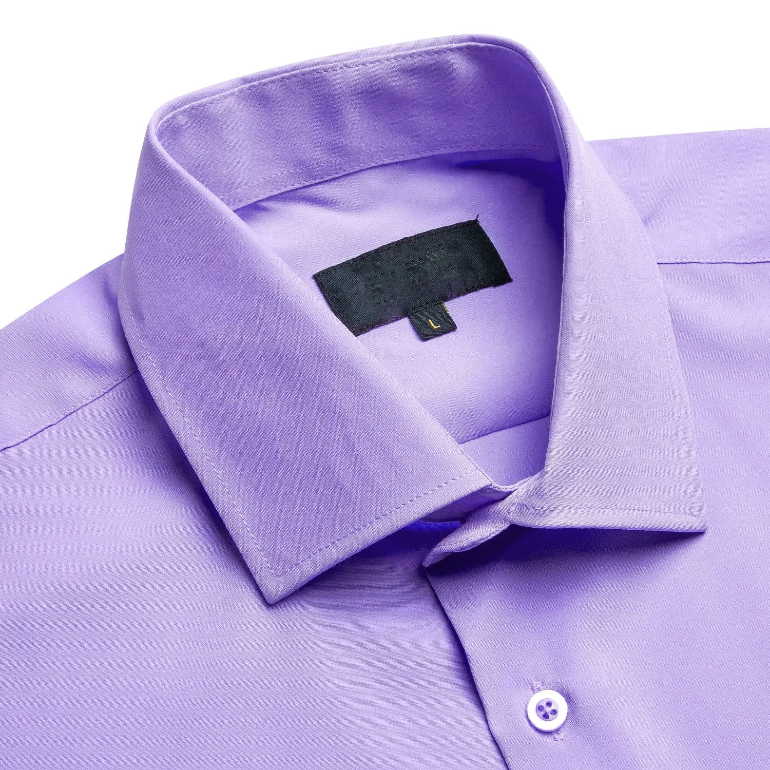 Violet Purple Solid Men's Short Sleeve Shirt