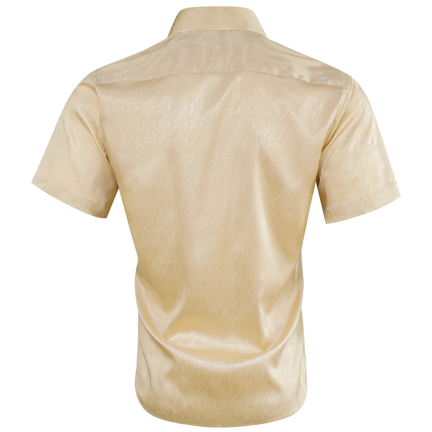 Wheat Solid Men's Short Sleeve Shirt