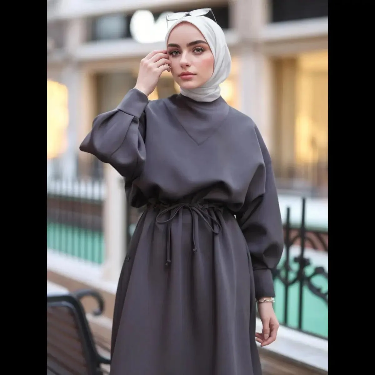 Winter Abaya with Scuba Girdle (MA046)