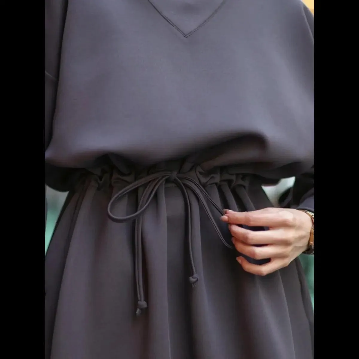 Winter Abaya with Scuba Girdle (MA046)