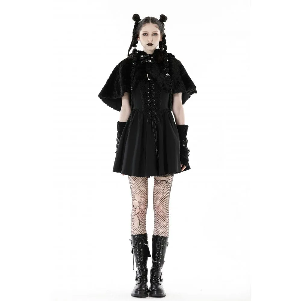 Women's Lolita Bear Fluffy Winter Cape